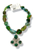 Made In The Deep South 1950s Brooch 1960s Agate Bead Necklace