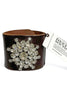 Made in the Deep South 1940s Brooch Leather Cuff Bracelet