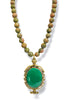 Yochi Jaycee Green Agate Necklace