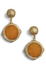 Lets Glow Matte Gold & Champagne Drop Earrings
