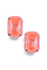 Bold Moments Pink Glass Stone Earrings