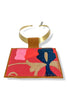 Kilim Suzani Red Fabric Choker Necklace 6