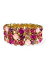 TOVA Olivia Candy Crush Pink Mix 3 Strand Bracelet