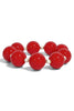 Scarlet Red & White Ball Stretch Bracelet