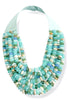 Saylor Turquoise Multi Disc Bead Layered Necklace