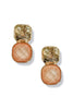 Trina Midi Apricot and Gold Earrings