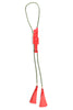 Candy Red Nutcracker Olive Rope Red Tassel Bolo Necklace