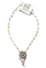 Made In The Deep South 1930s Flower Brooch Baroque Pearl Necklace