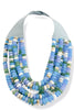 Saylor Blue Multi Disc Bead Layered Necklace