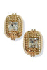 Make It Stop Gold Square Earrings