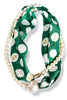 When Time Comes Green & Pearl Layered Scarf Necklace