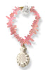 Made in the Deep South 1930s Chandelier Crystal Pink Rock Quartz Necklace