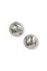 Chic Brushed Silver Ball Stud Earrings
