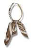 Maisey Dark Brown Silk Scarf Wrapped Collar Necklace