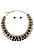 Anya Black Glass Stone Layered Necklace