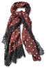 Berry Sweet Burgundy Rectangle Scarf
