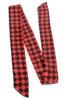 On The Day Red and Black Checker Twilly Scarf