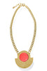 Yochi Penelope Coral Pendant Necklace