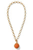 Lucy Champagne Stone Gold Chain Necklace