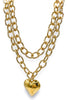 Stole My Heart Gold Layered Necklace