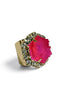 Sienna by TOVA Valley Electric Pink Clear Adjustable Ring