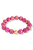 Meg Rose Pink Gold Jade Gemstone Stone Bracelet