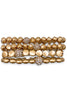 Lean On Me Bracelet Set - Worn Gold