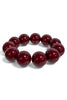 Forever Memories Burgundy Ball Stretch Bracelet