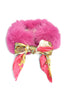 Mitchie's Hot Pink Fox Silk Scarf Collar