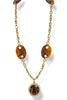 Yochi Miley Tigers Eye Long Necklace
