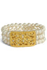 French Kande The Flurina Triple Strand White Pearl Bracelet
