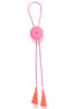 Loretta Neon Pink Concho Orange Tassel Fuchsia Bolo Necklace