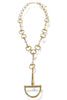 Hallie Gold Horsebit Link Necklace