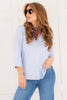 DOORBUSTER Good Intentions Sleeved Top In Sky