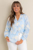 Sophia Floral Light Blue Long Sleeve Top