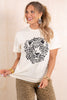 DOORBUSTER Leopard Fierce Ivory Short Sleeve Tee