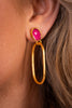 Ivy Statement Earring - Gold Iridescent Raspberry | Julie Vos