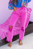 On Repeat Straight Pant - Hot Pink