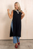Back For You Black Sleeveless Tunic Dress