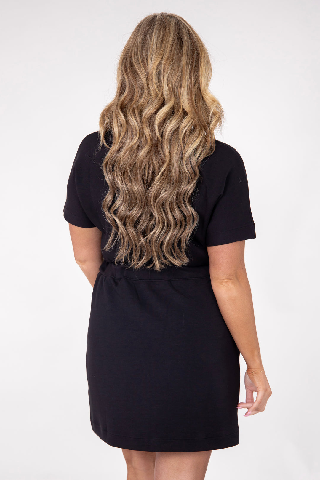 AirEssentials Cinched T-Shirt Dress - Black