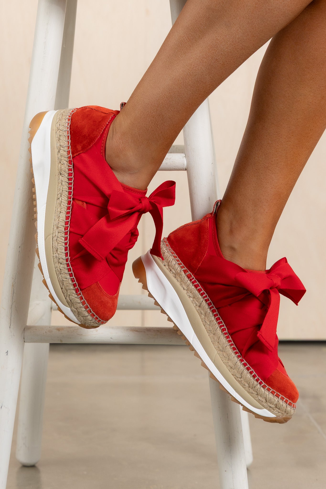 FREE PEOPLE Chapmin Espadrille Red Sneakers