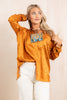 Fierce From Within Long Sleeve Ochre Blouse