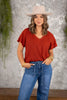 Sweet Like Cinnamon V-Neck Top - FINAL SALE