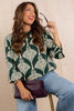 Come Here Forest Green Mock Neck Long Sleeve Sweater Top