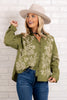 Here You Are Olive Long Sleeve Blouse