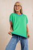 In The Details Green Short Sleeve Top