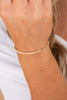 Bliss Bar Textured 3mm Bead Bracelet - Gold | E-Newton