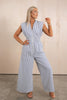Setting Sail Navy Striped Sleeveless Jumpsuit *Final Sale*