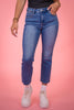 On The Chase Mid Rise Straight Leg Jean - FINAL SALE