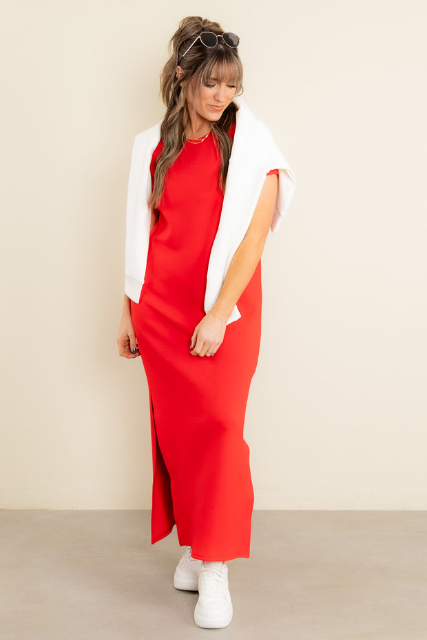 SPANX AirEssentials Red Maxi Dress SPANX AirEssentials Red Maxi Dress